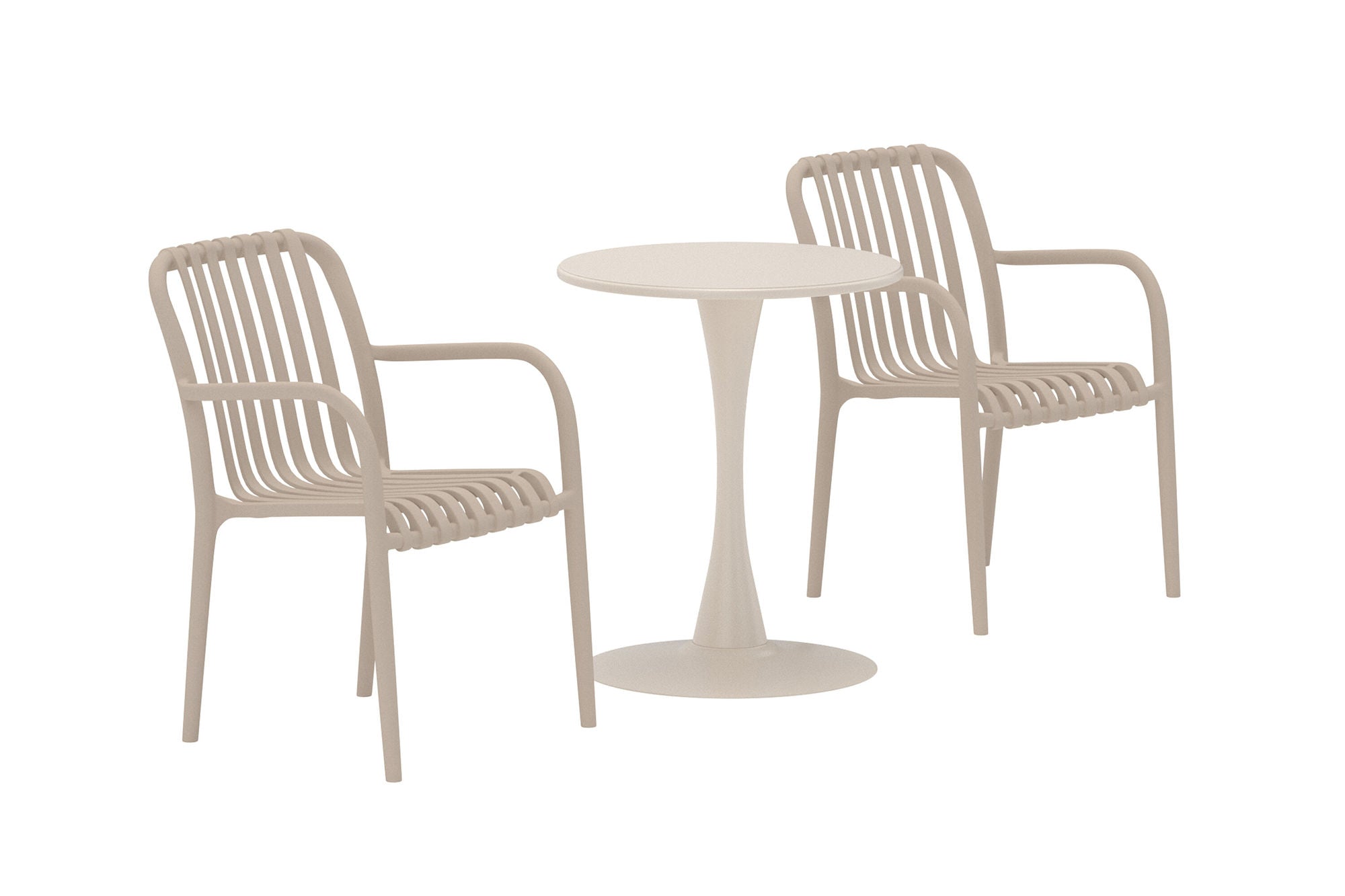 Venture Home Limnos Cafe Set ø60x70 cm - Beige / Beige
