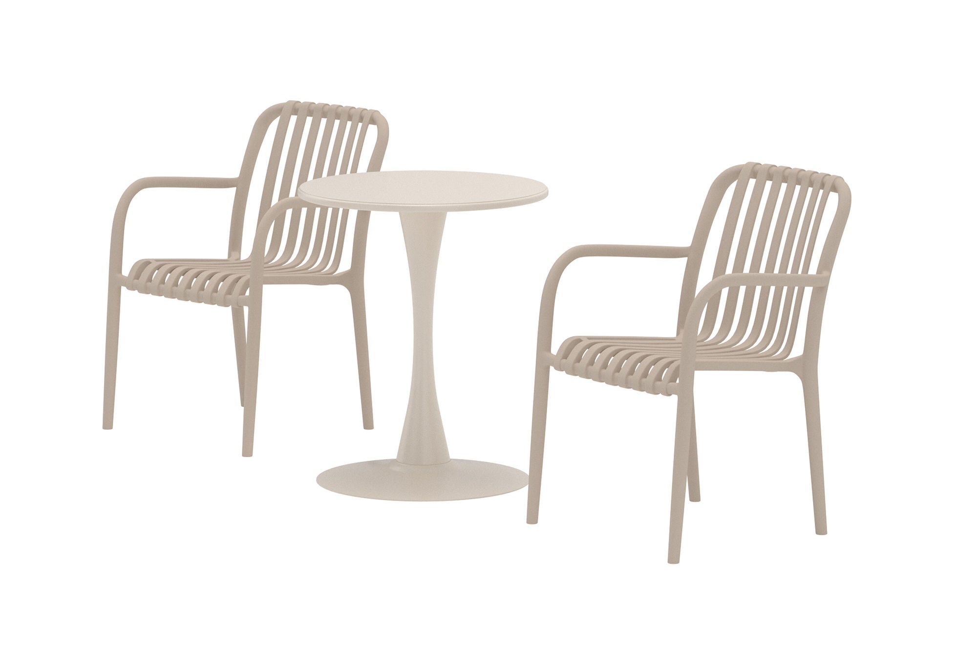Venture Home Limnos Cafe Set ø60x70 cm - Beige / Beige