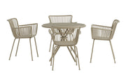 Venture Home Sifnos rund Dining Set 5 pcs - Beige / Beige