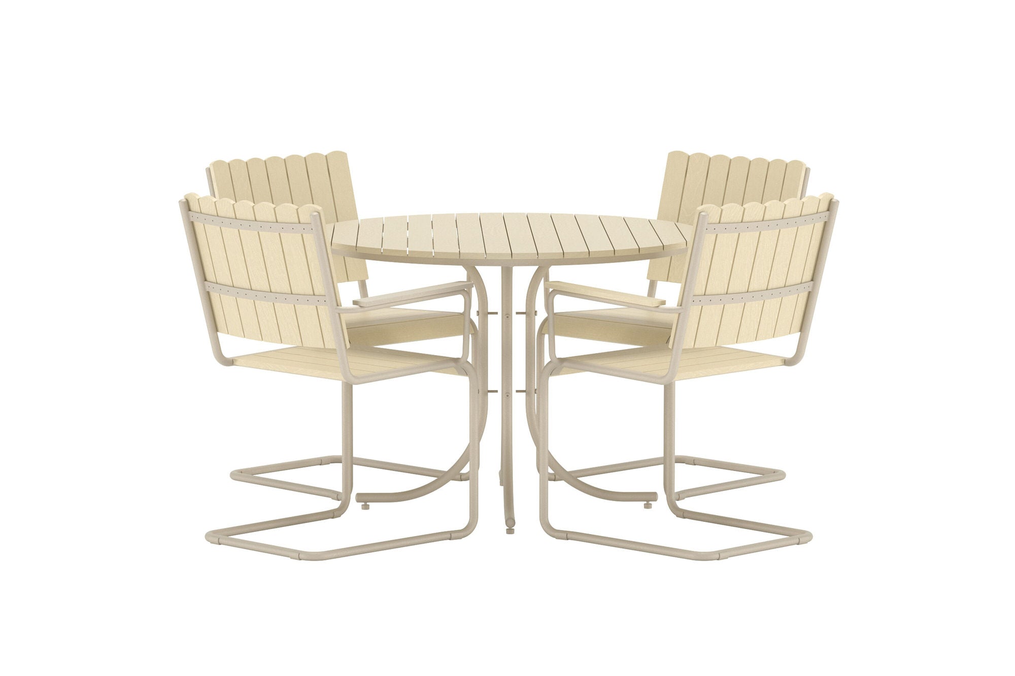Venture Home Holmsund Dining Set - Beige / Beige Polywood
