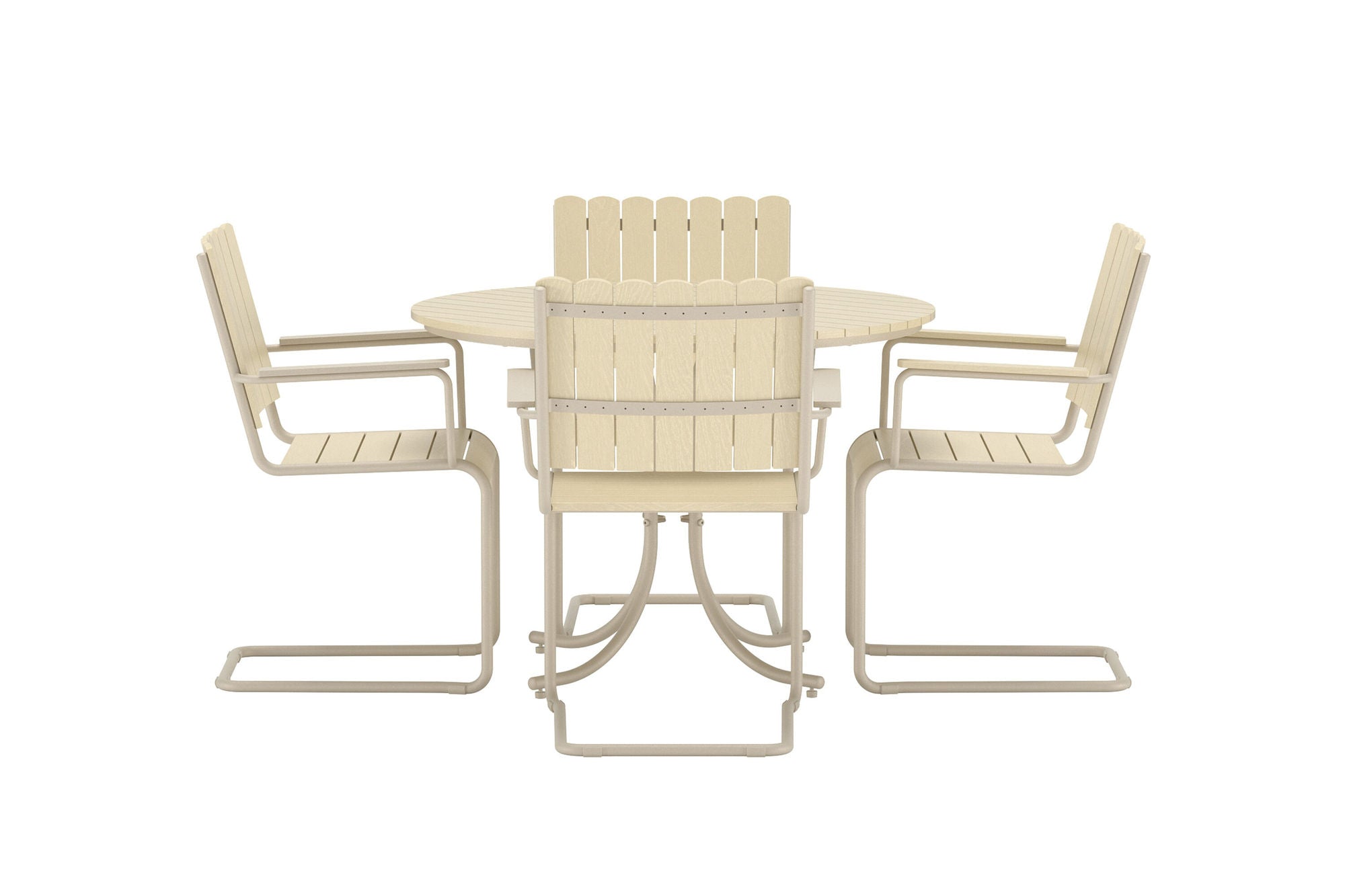 Venture Home Holmsund Dining Set - Beige / Beige Polywood